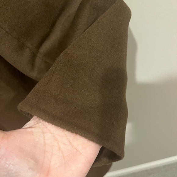 Mango Handmade Unlined Picarol Oversized Brown Wool Coat - Picture 7 of 9